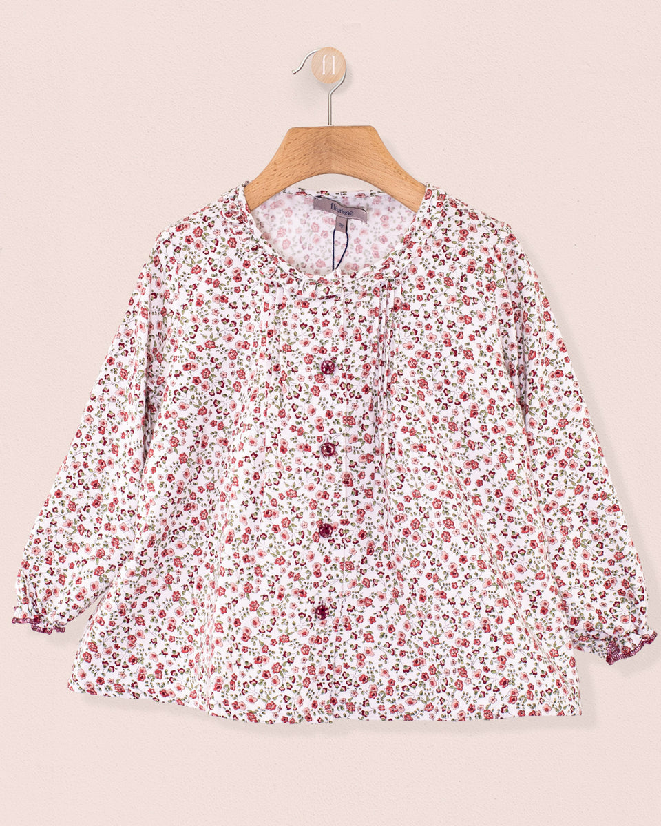 Ruffle Belina Small Burgundy Floral Tunic