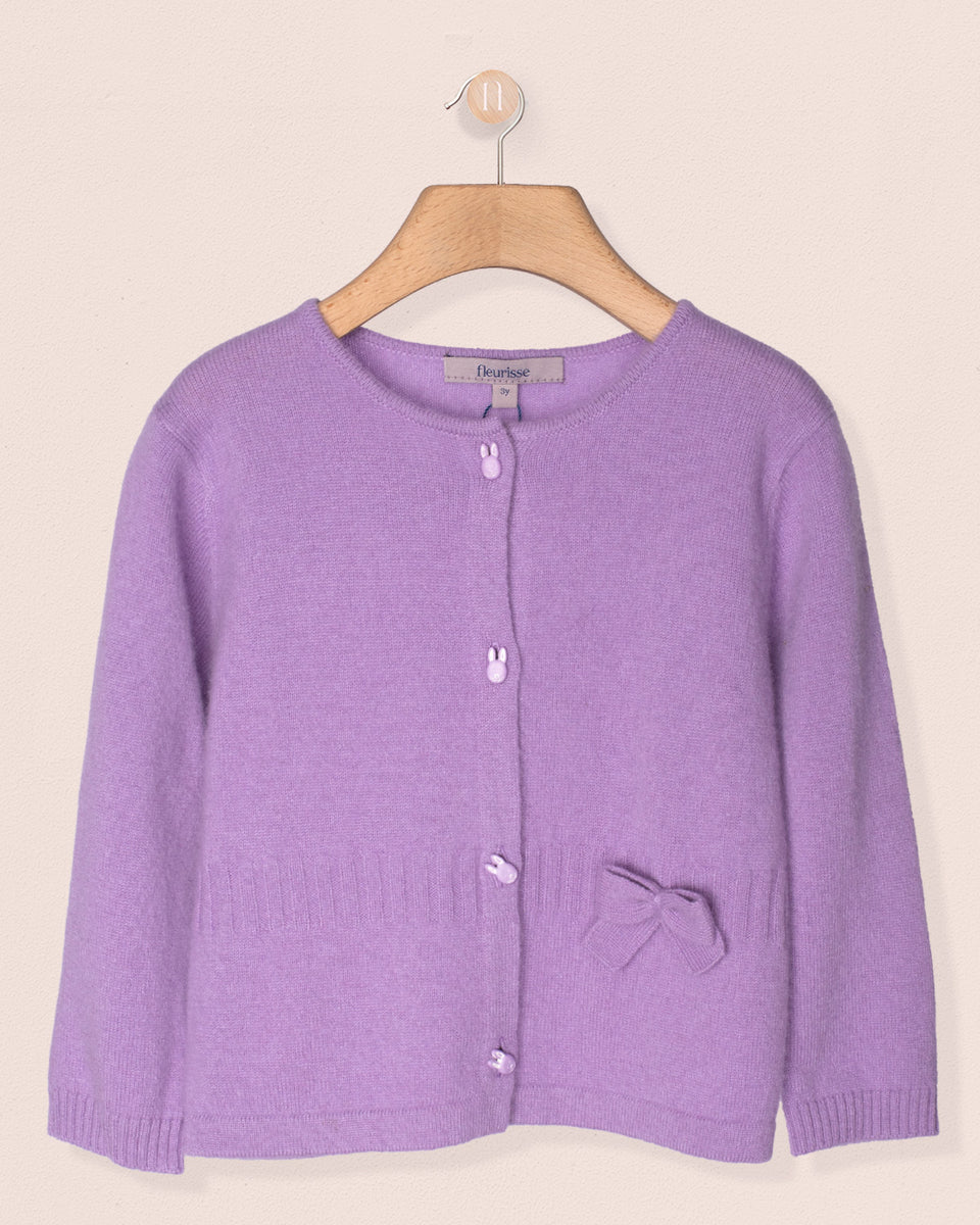 Madeleine Lilac Cashmere Cardigan