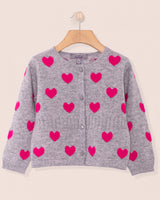 Madeleine Neon Hearts Cashmere Cardigan