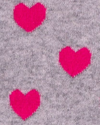 Madeleine Neon Hearts Cashmere Cardigan - Cardigan