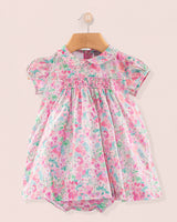 Baby Madeline Liberty Hollyhocks Pink Dress Set