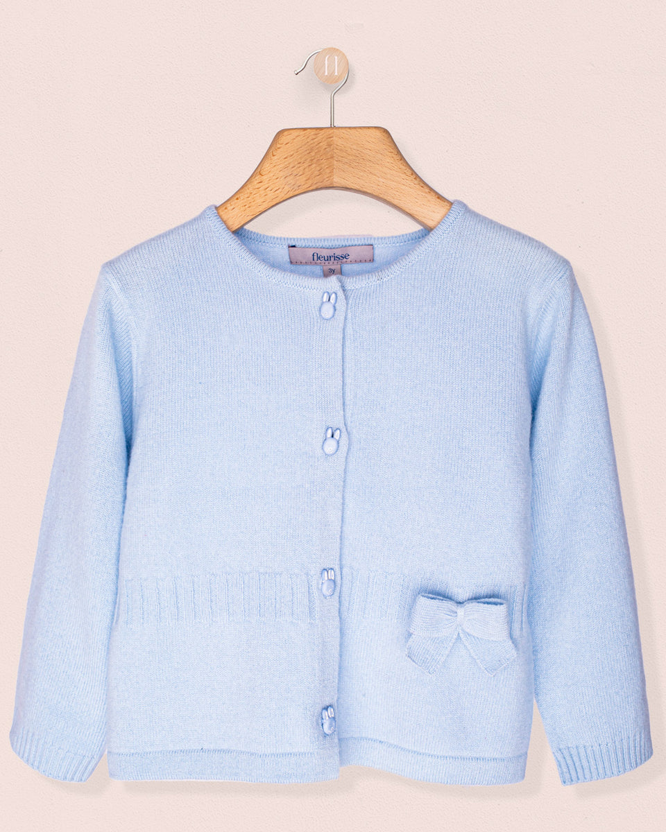 Madeleine Sky Blue Cashmere Cardigan
