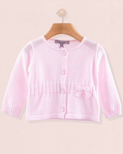 Madison Pink Cotton Cardigan - Cardigan
