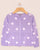 Madison Lavender Hearts Cotton Cardigan - Cardigan