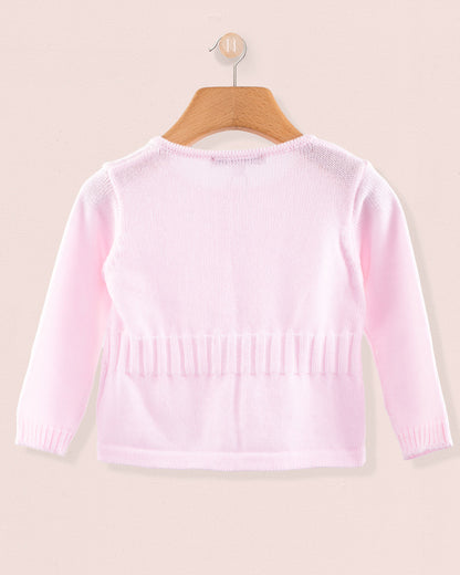 Madison Pink Cotton Cardigan - Cardigan
