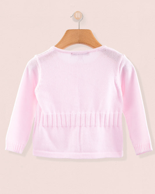 Madison Pink Cotton Cardigan - Cardigan