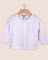 Madison White Cotton Cardigan