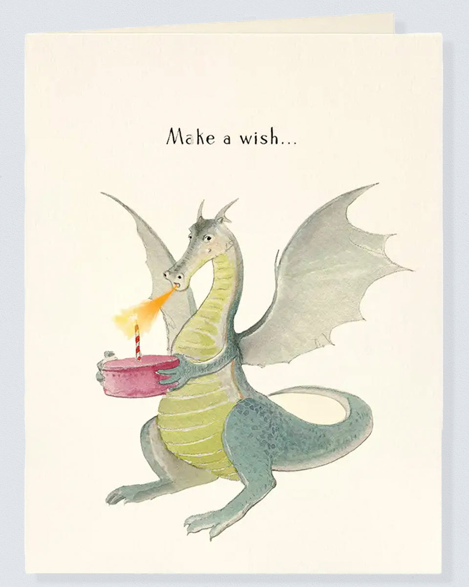Make a Wish Dragon Birthday Card