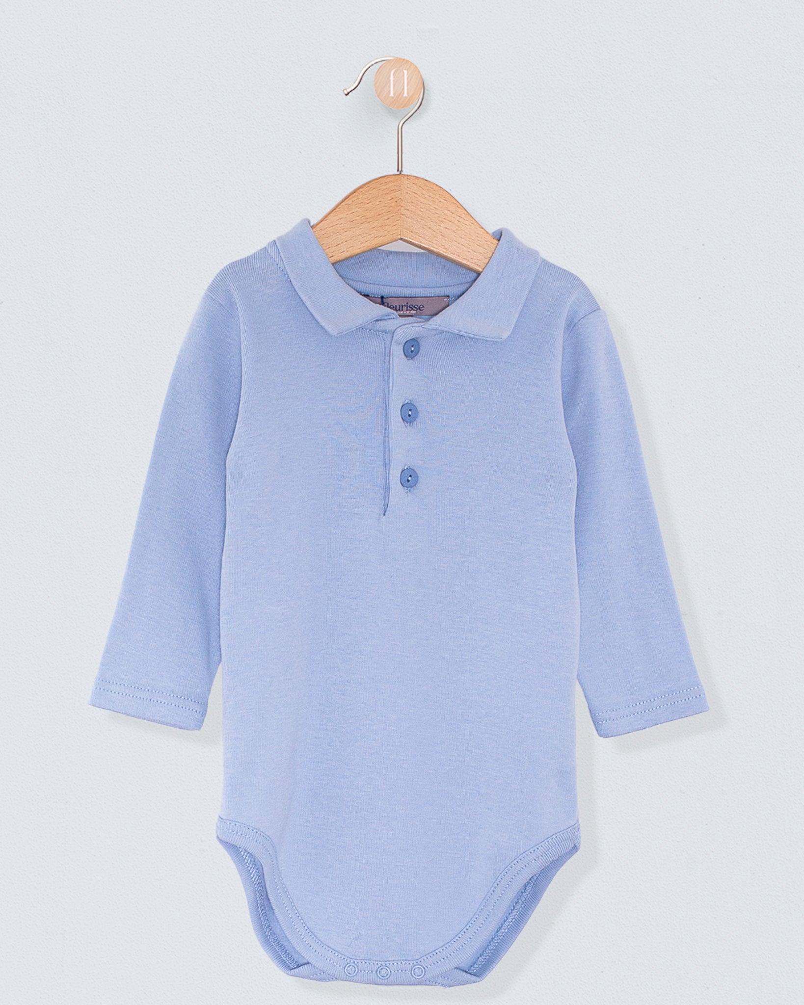 Marcelo Italian Brushed Light Blue Polo Onesie - Onesie