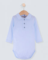 Marcelo Italian Brushed Powder Blue Polo Onesie