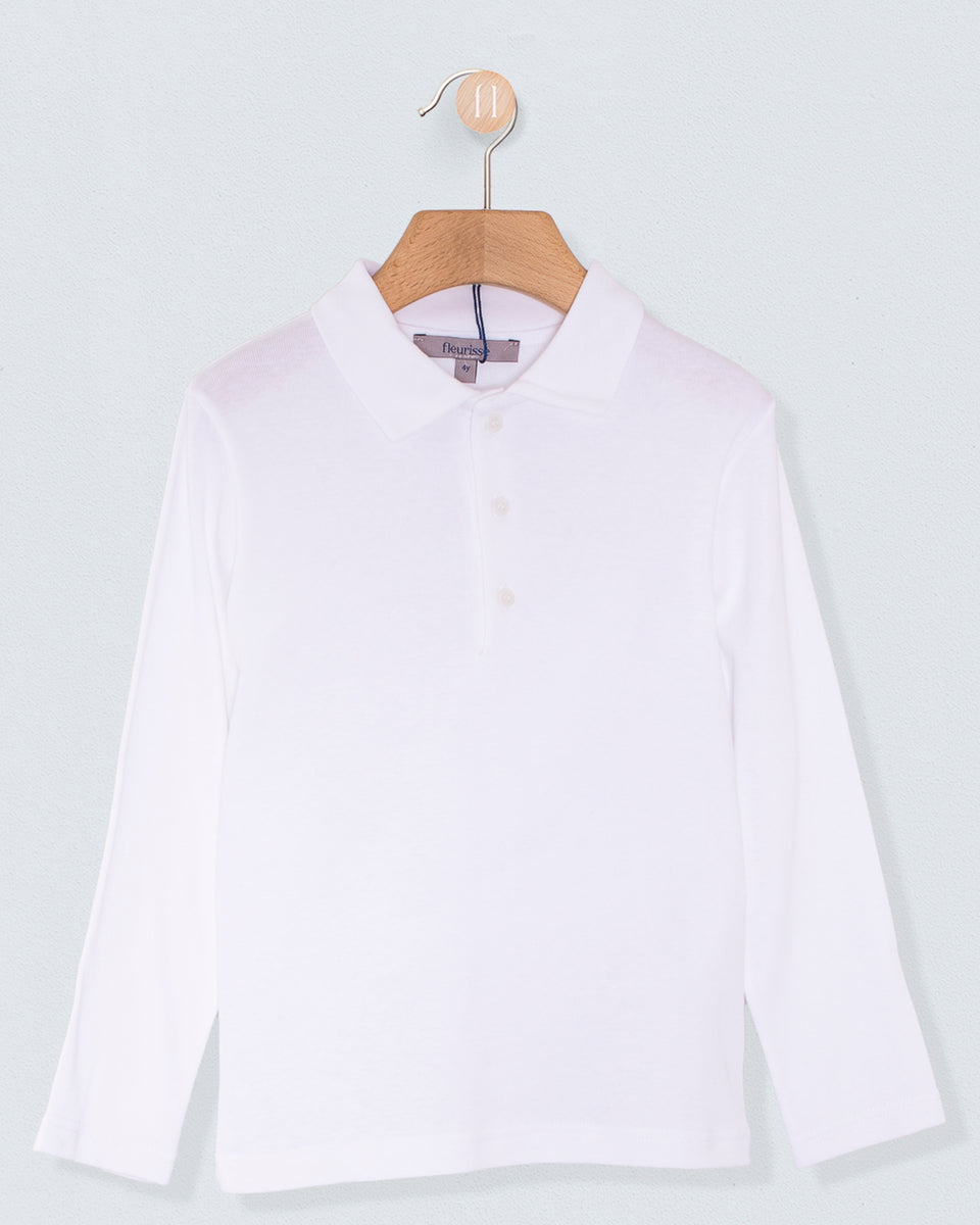 Marco Italian Brushed White Polo Shirt
