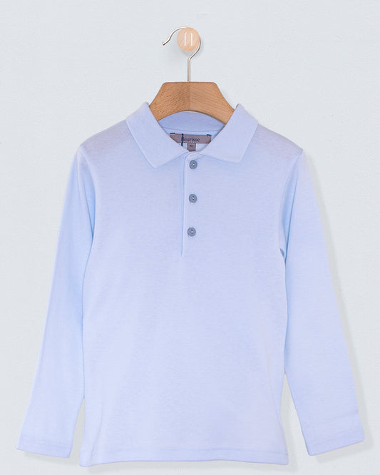 Marco Italian Brushed Powder Blue Polo - Shirt