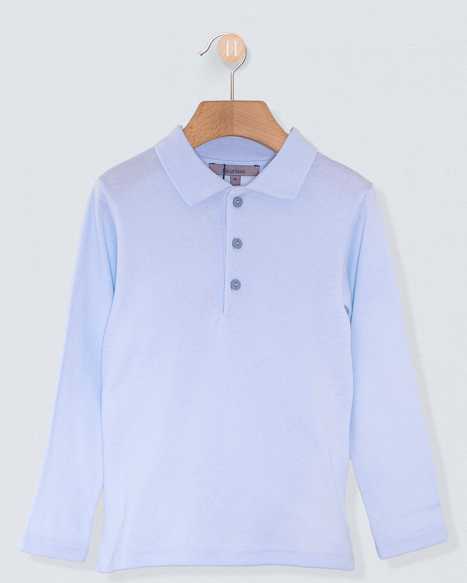 Marco Italian Brushed Powder Blue Polo Shirt