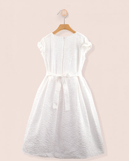 Maria Italian White Fiorato Gown - Dress