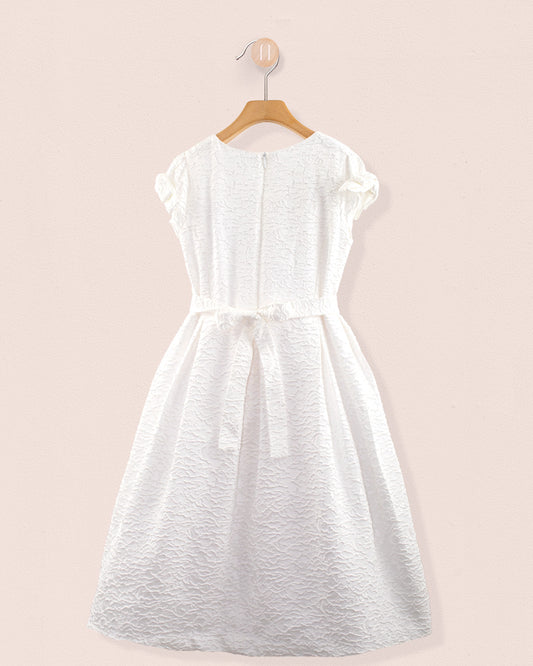 Maria Italian White Fiorato Gown - Dress