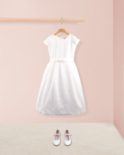 Maria Italian White Fiorato Gown - Dress