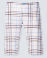 Mattia Italian Light Blue Plaid Flannel Pant