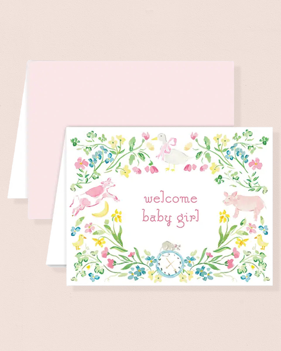 Mother Goose Welcome Card