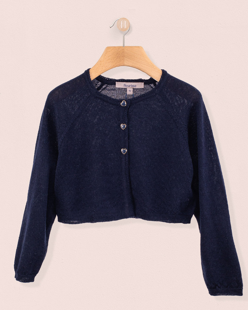 Serena Navy Wool Bolero