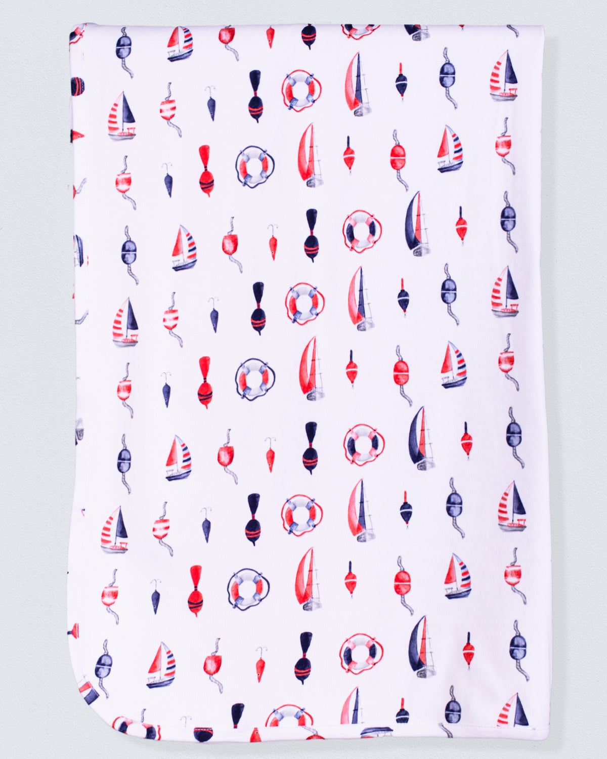 Pima Nantucket Navy Receiving Blanket - Blanket