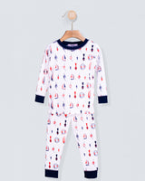 Pima Nantucket Navy 2-Piece Pajama