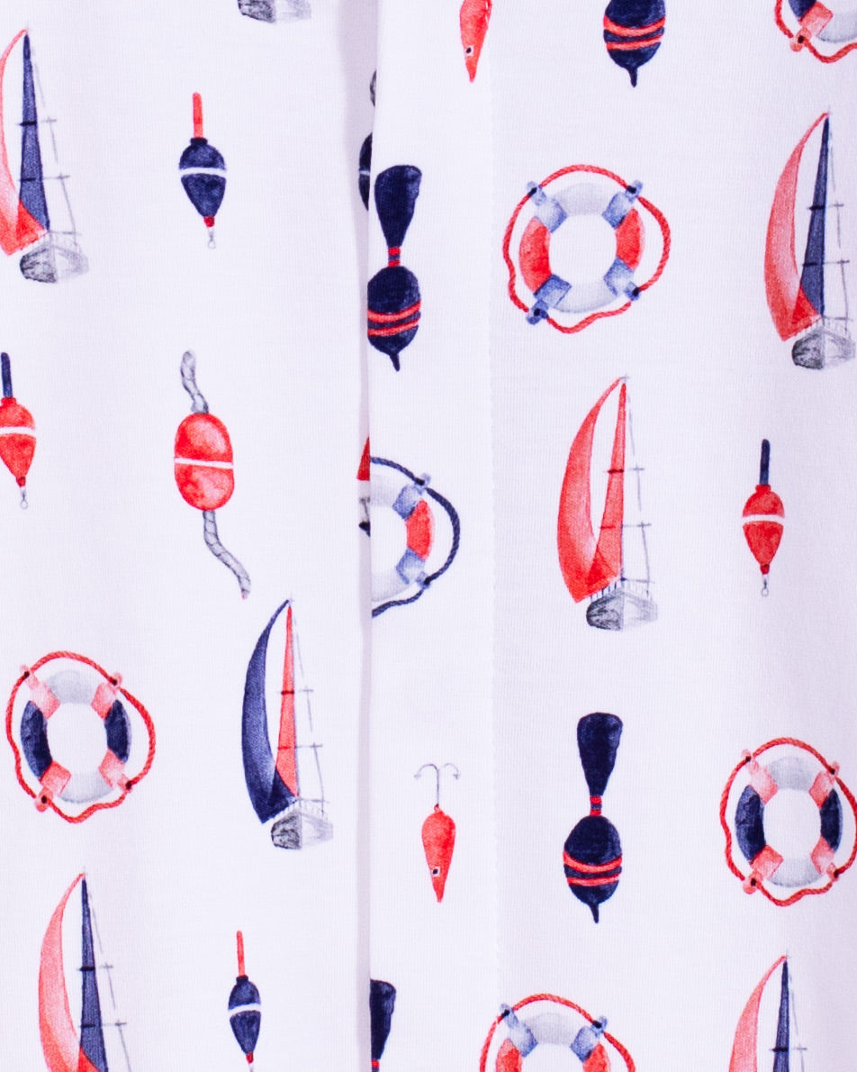 Pima Nantucket Navy Receiving Blanket - Blanket