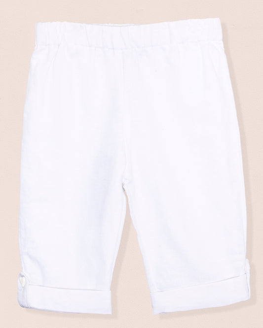 Neptune Italian White Linen Pant - Pant