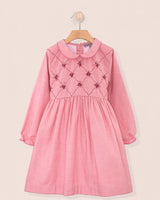 Nikola Mauve Flannel Embroidered Dress