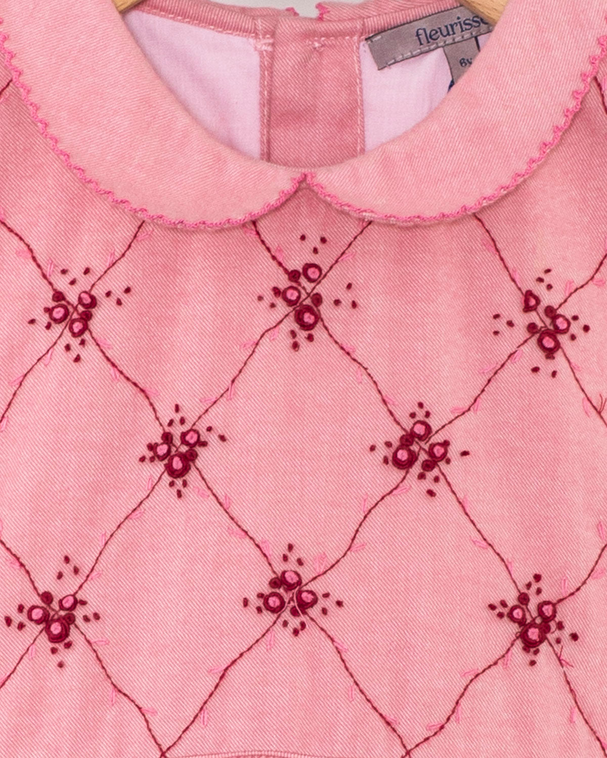 Nikola Mauve Flannel Embroidered Dress - Dress