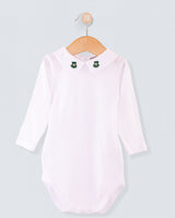 Italian Embroidered Green Bear Onesie