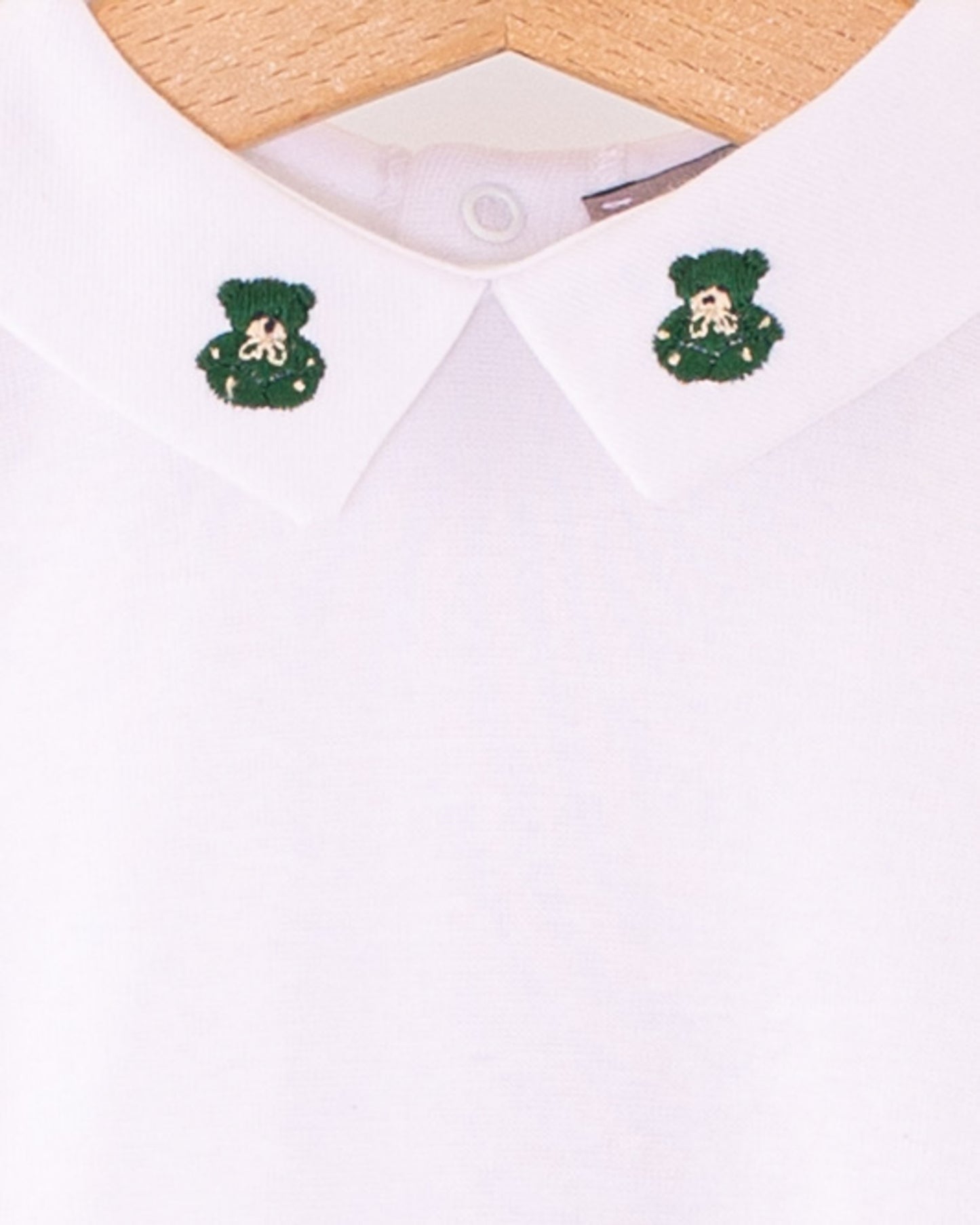 Italian Embroidered Green Bear Onesie - Onesie