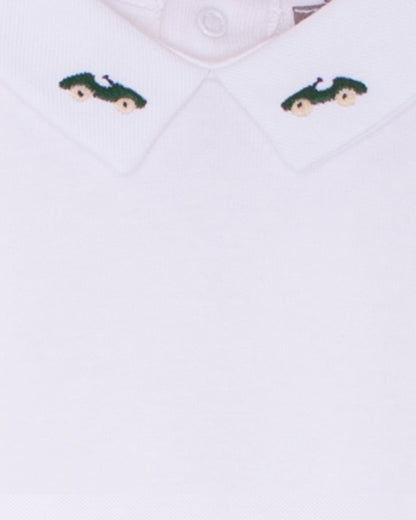 Italian Embroidered Green Car Onesie - Onesie