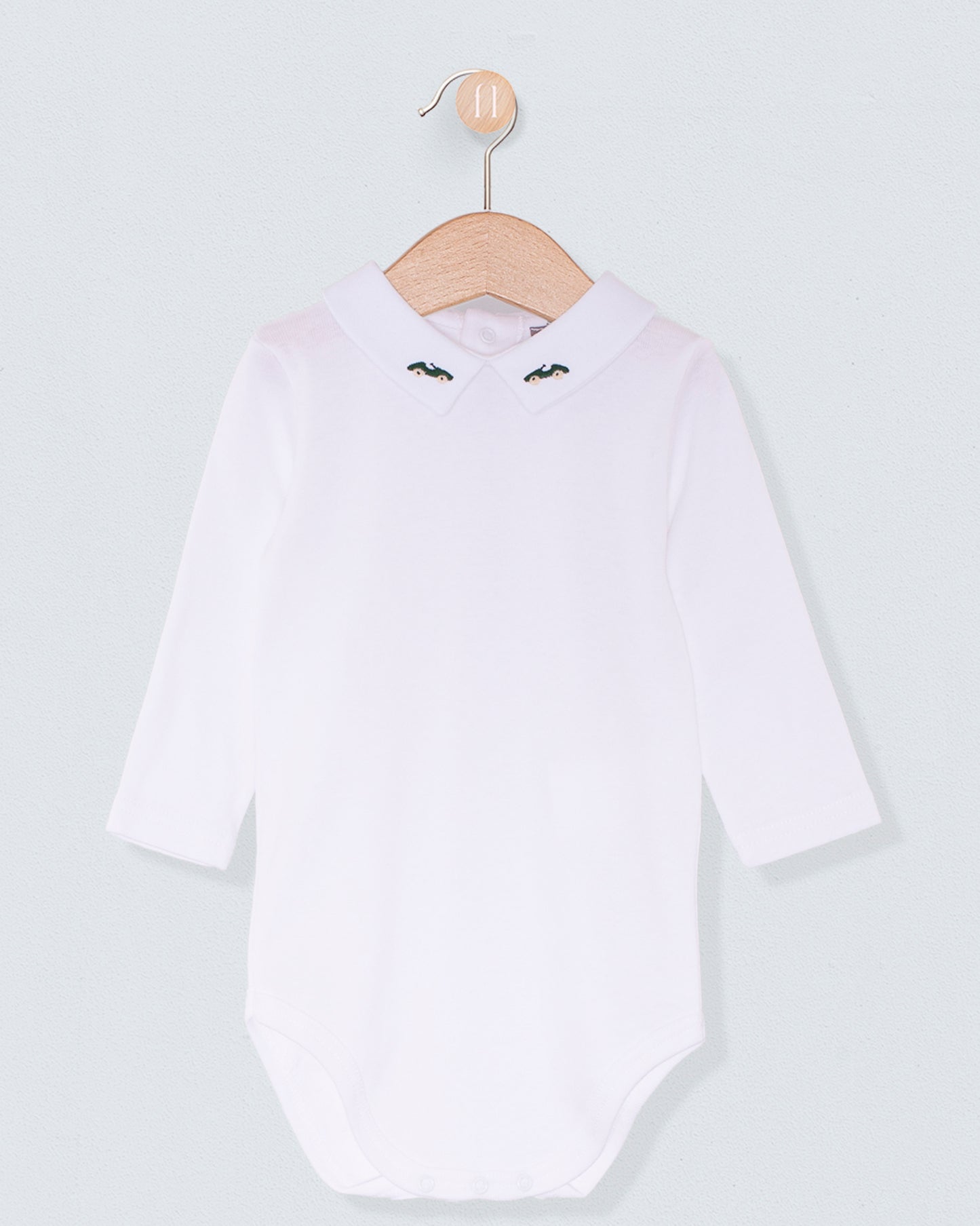 Italian Embroidered Green Car Onesie - Onesie