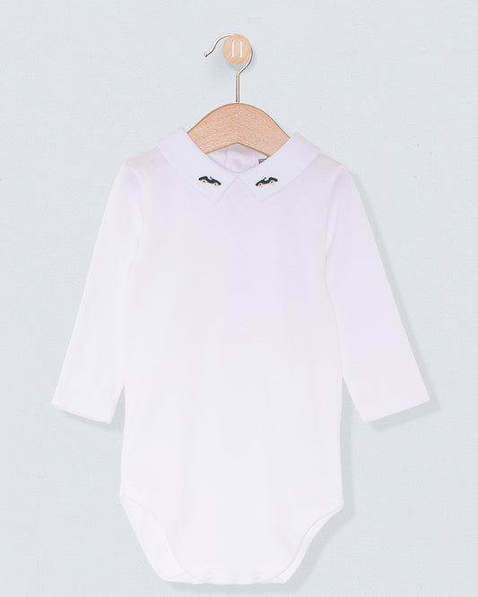 Italian Embroidered Green Car Onesie - Onesie