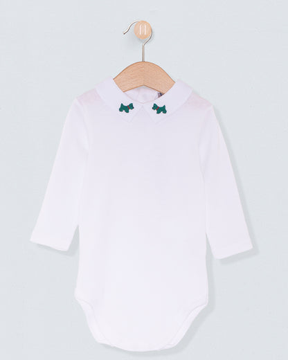 Italian Embroidered Green Scotty Onesie - Onesie