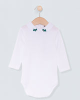 Italian Embroidered Green Scotty Onesie