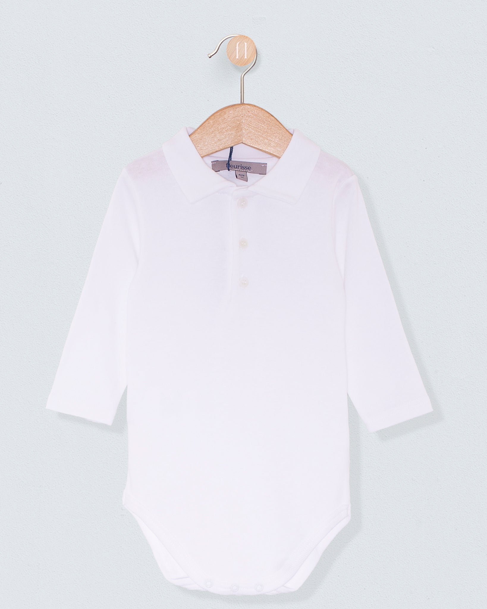 Marcelo Italian Brushed White Polo Onesie - Onesie