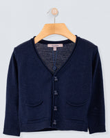 Peter Navy Wool Bear Cardigan