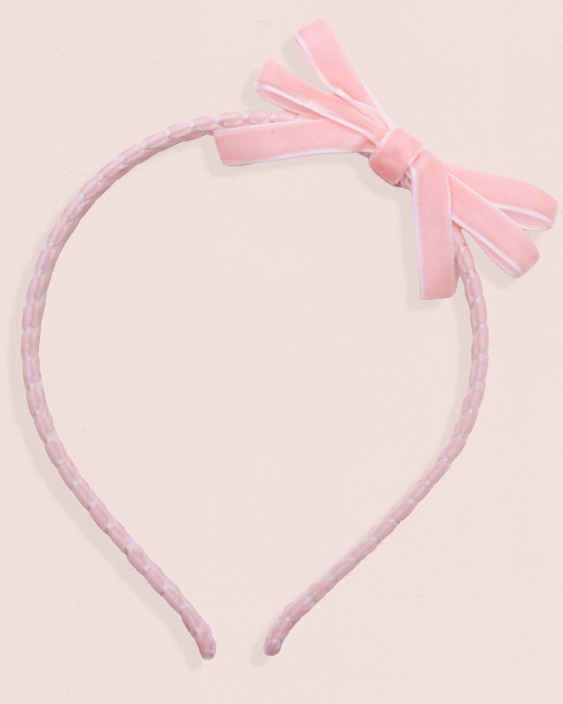 Pink Velvet Headband Thin - Hairbow