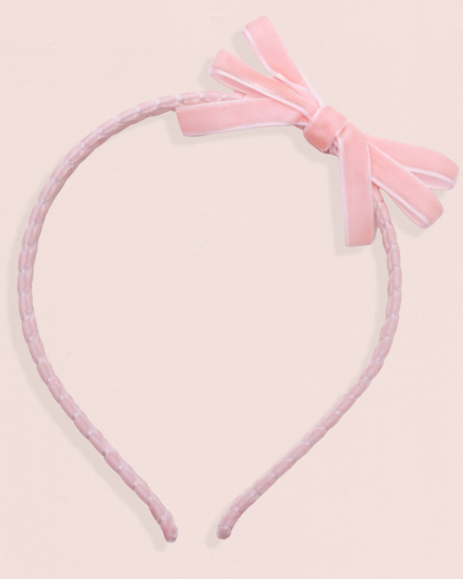 Pink Velvet Headband Thin