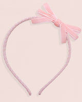 Pink Velvet Headband Thin