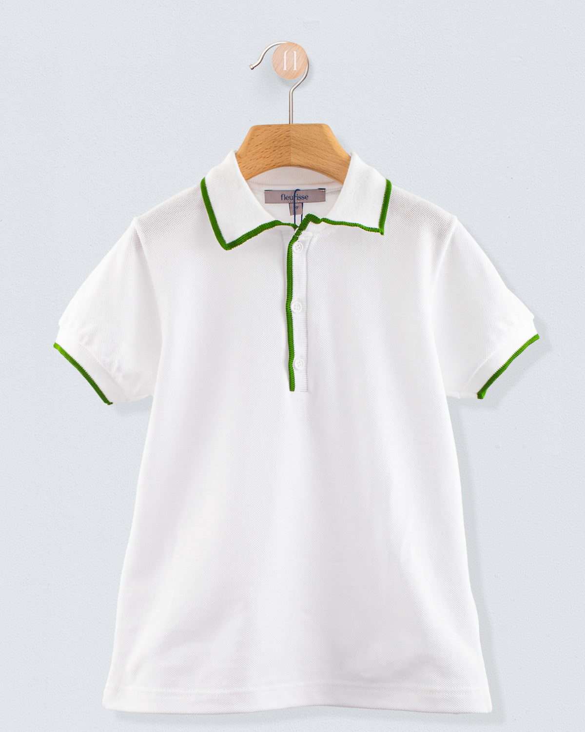Polo Short Sleeve Italian Moss Trim Piquet - Shirt