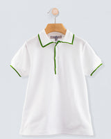 Polo Shirt Short Sleeve Italian Moss Trim Piquet