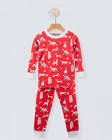 Pima Christmas Puppy 2-Piece Pajama