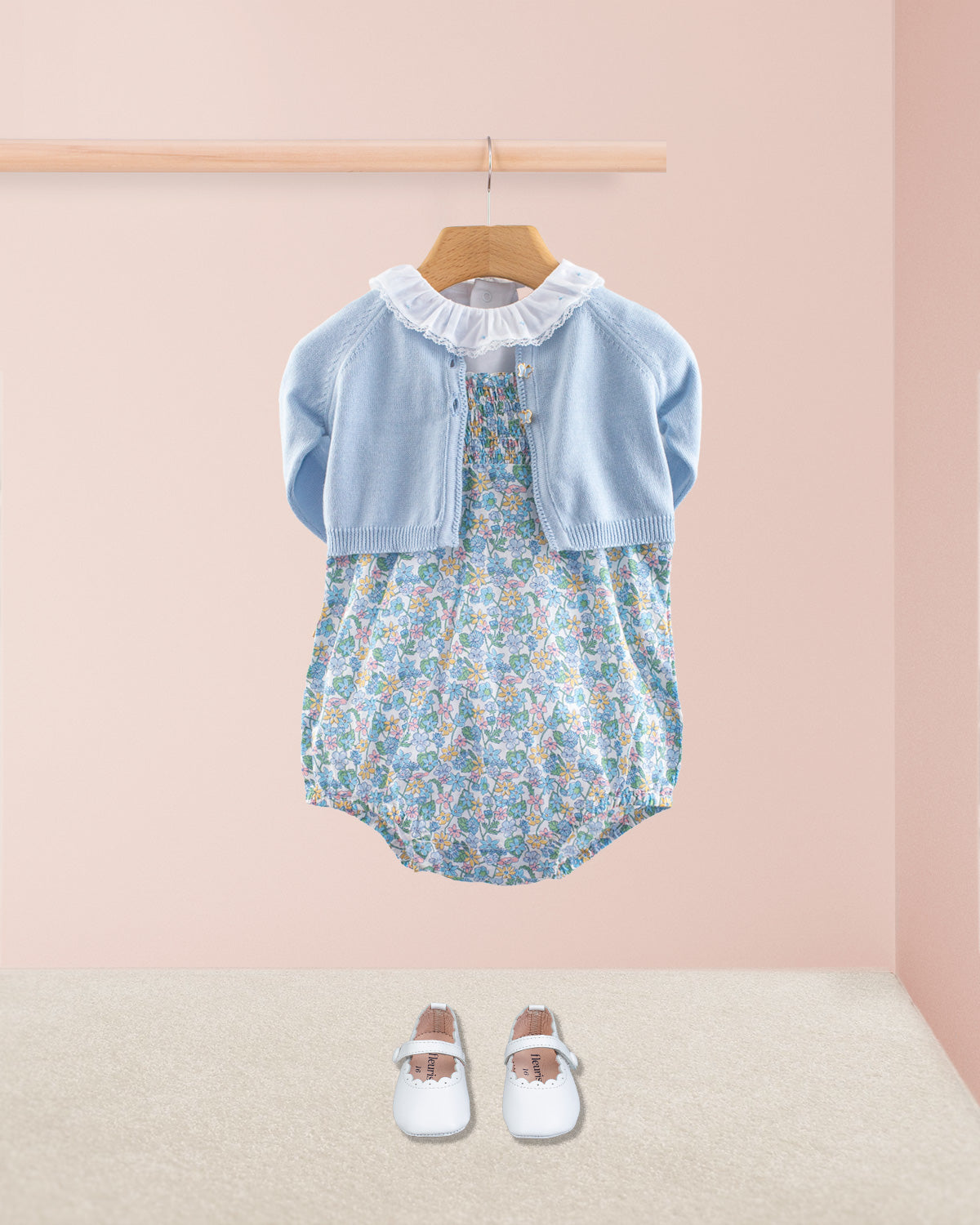 Palm Beach Liberty Carmella Daisy Blue Bubble - Romper
