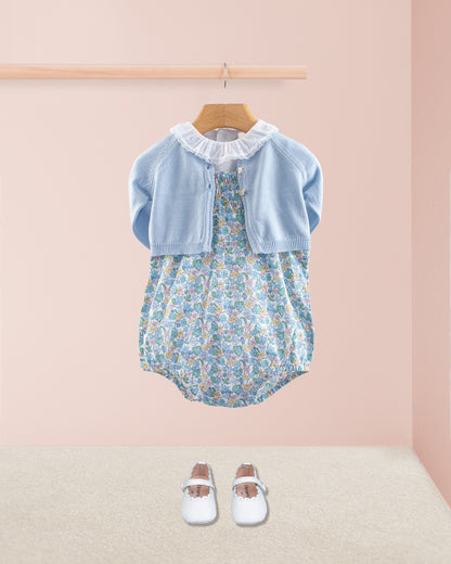 Palm Beach Liberty Carmella Daisy Blue Bubble - Romper