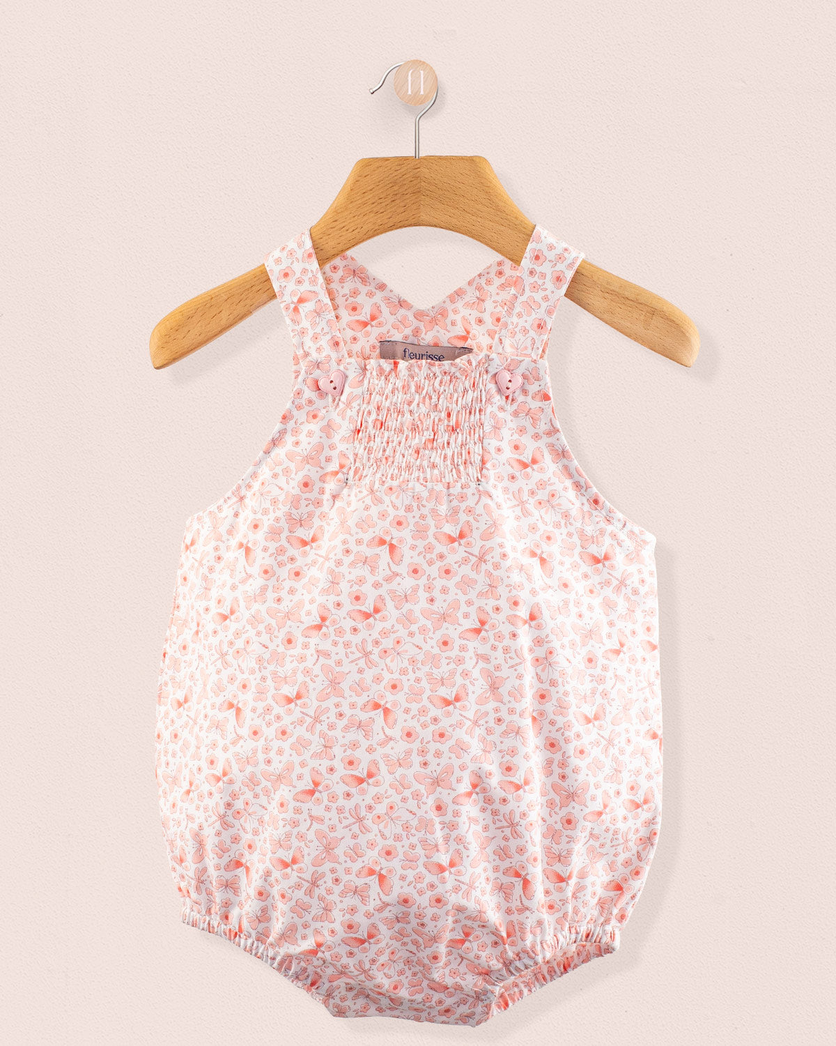 Palm Beach Pink Butterfly Bubble - Romper
