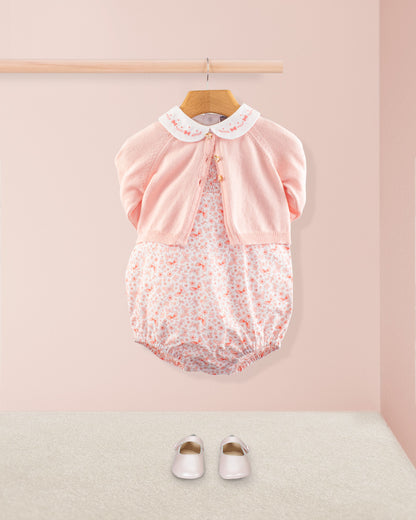 Palm Beach Pink Butterfly Bubble - Romper