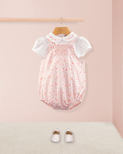 Palm Beach Pink Butterfly Bubble - Romper