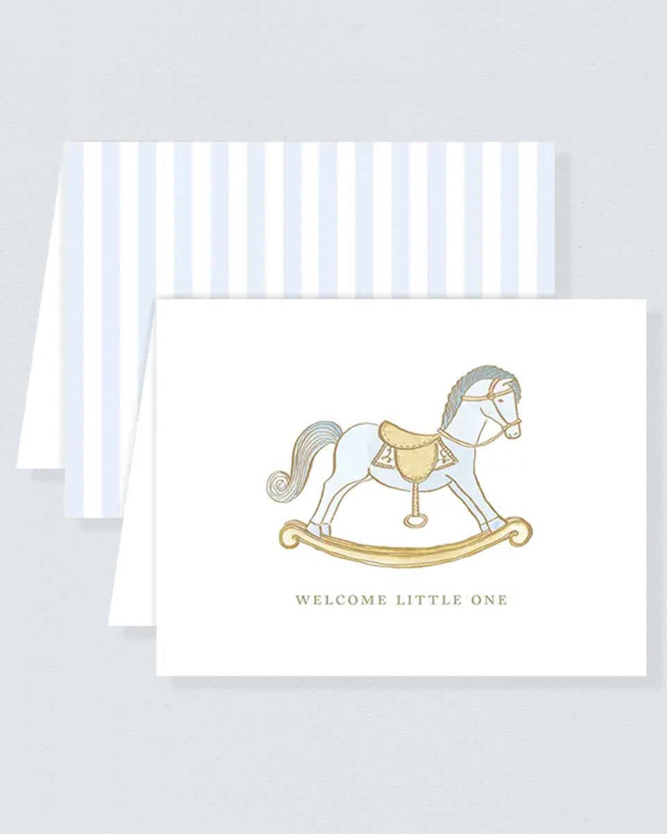Petit Jouet Cheval Bleu Card